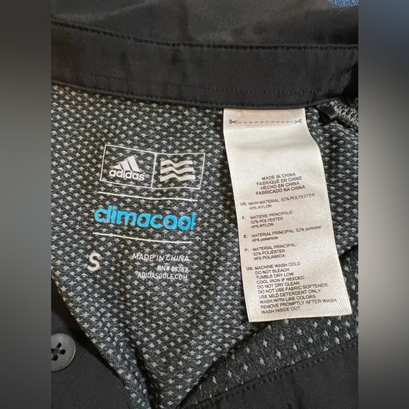 Adidas Climacool Polyester Solid Golf Polo Shirt Gray (w2) - Picture 6 of 9